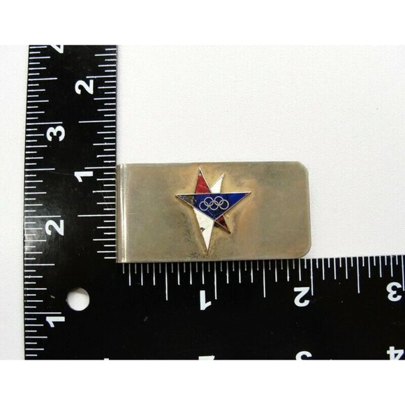 Money Clip Olympics Gold Tone Credit Card Cash ID Holder - Picture 4 of 8